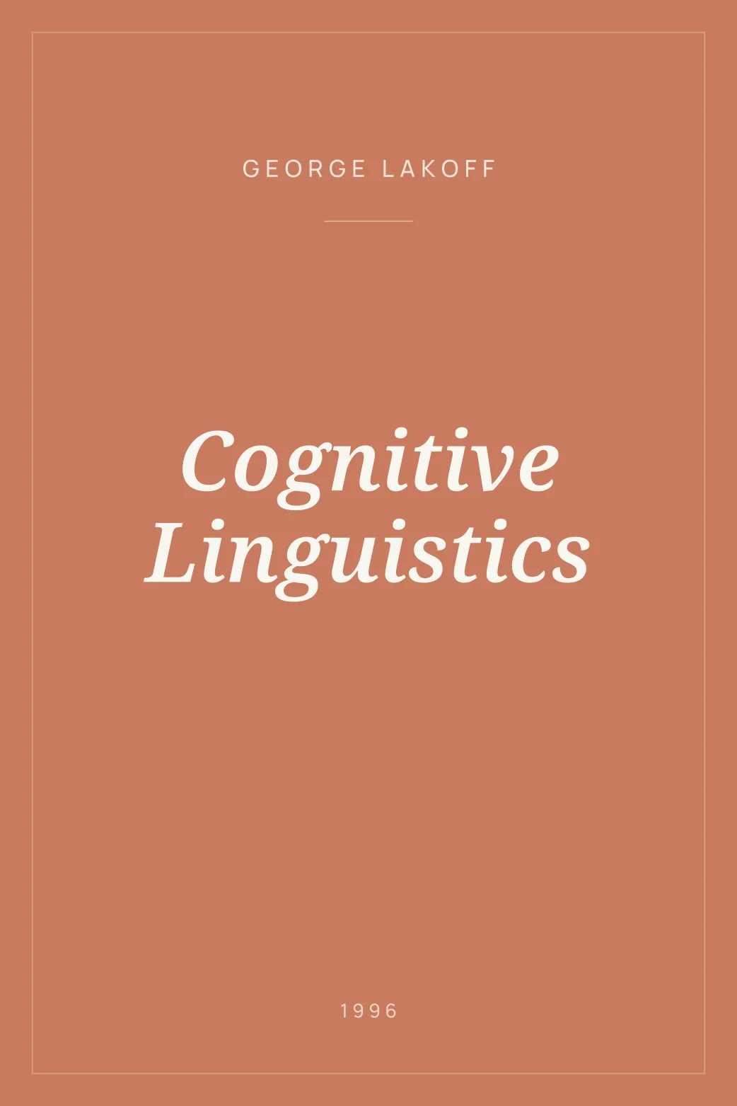 Portada de Cognitive Linguistics