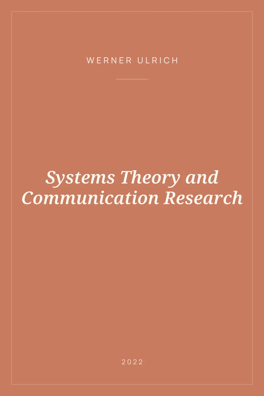 Portada de Systems Theory and Communication Research