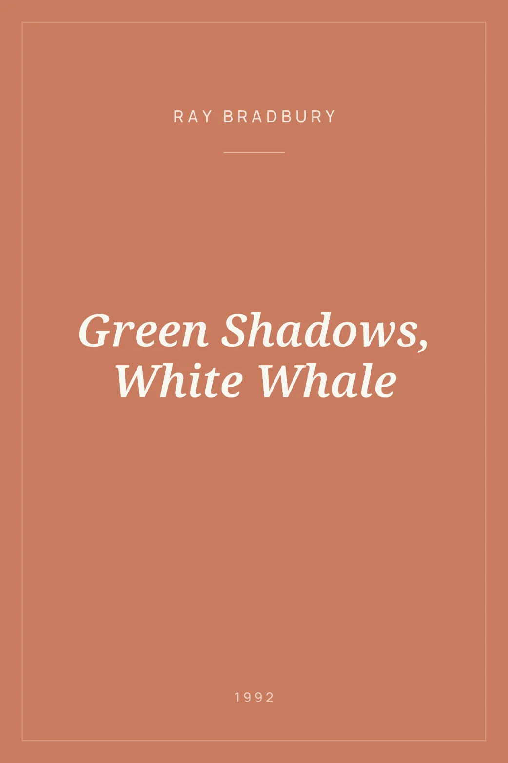 Portada de Green Shadows, White Whale