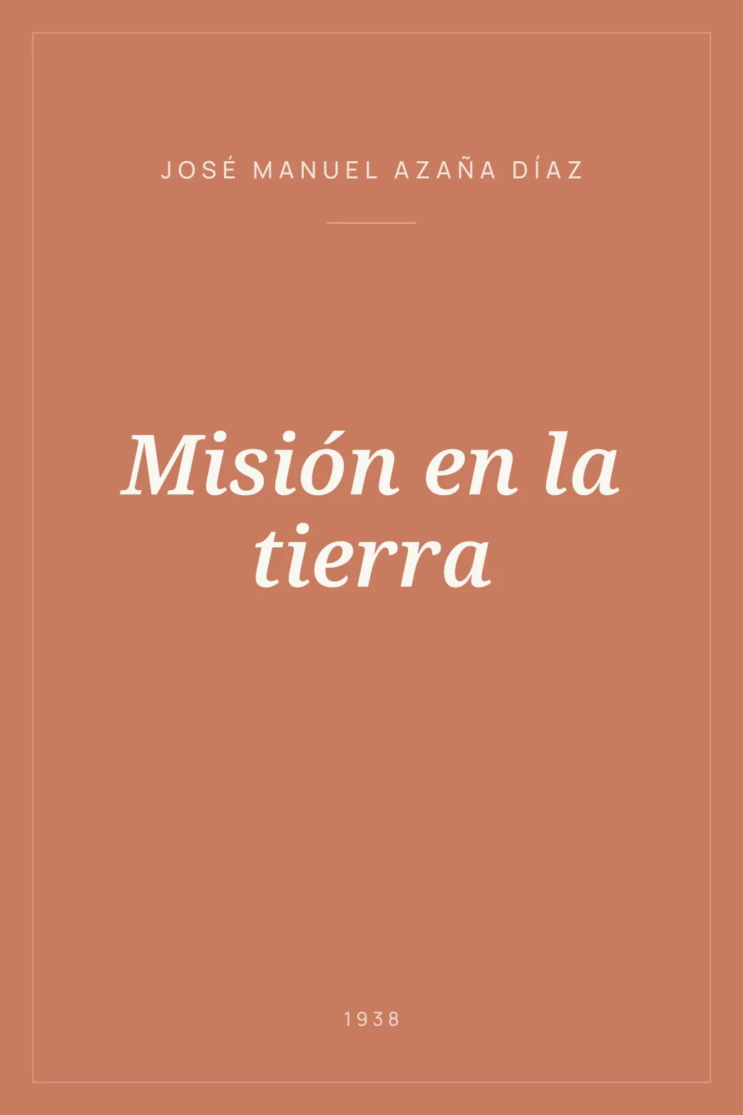 Portada de Misión en la tierra