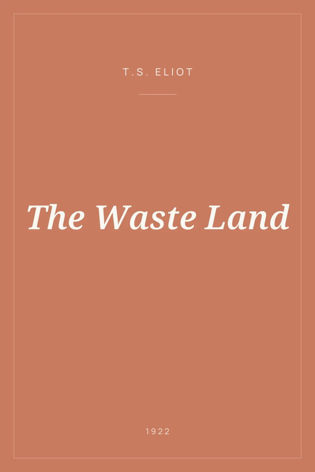 Portada de The Waste Land