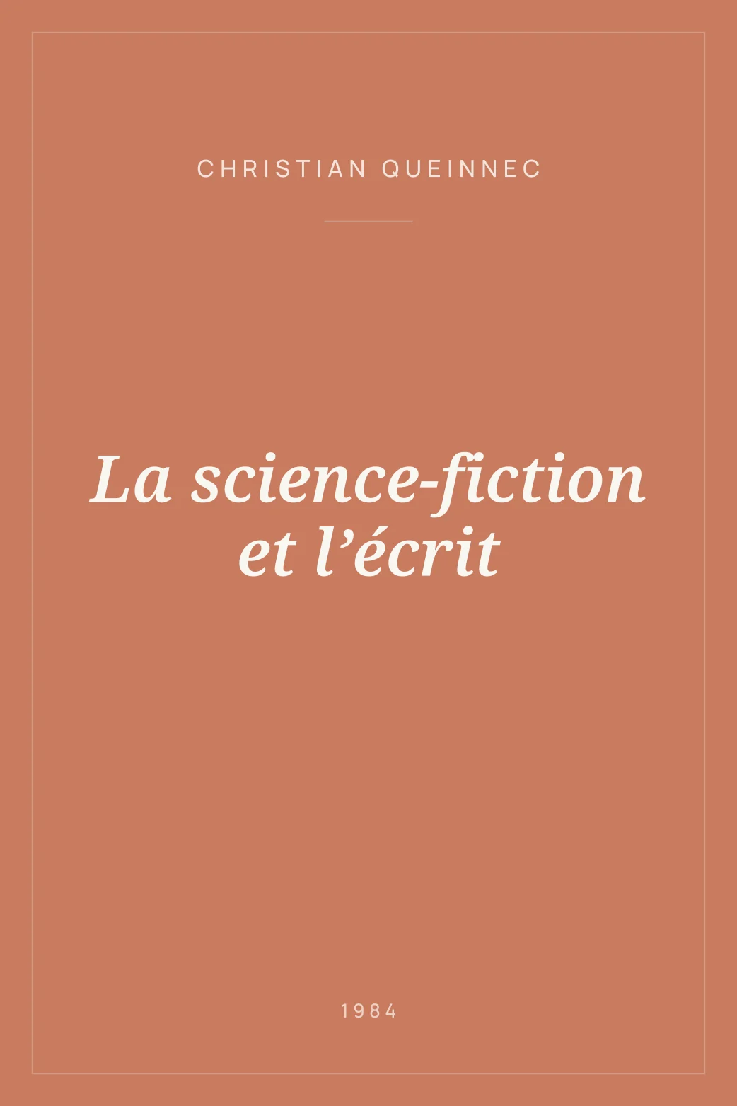 Portada de La science-fiction et l’écrit
