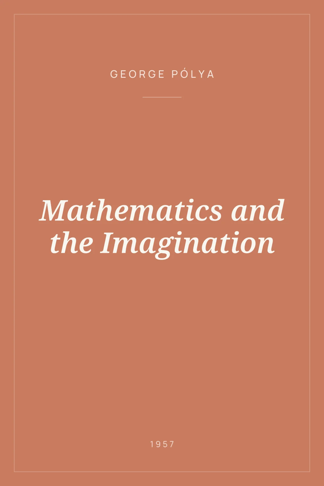 Portada de Mathematics and the Imagination