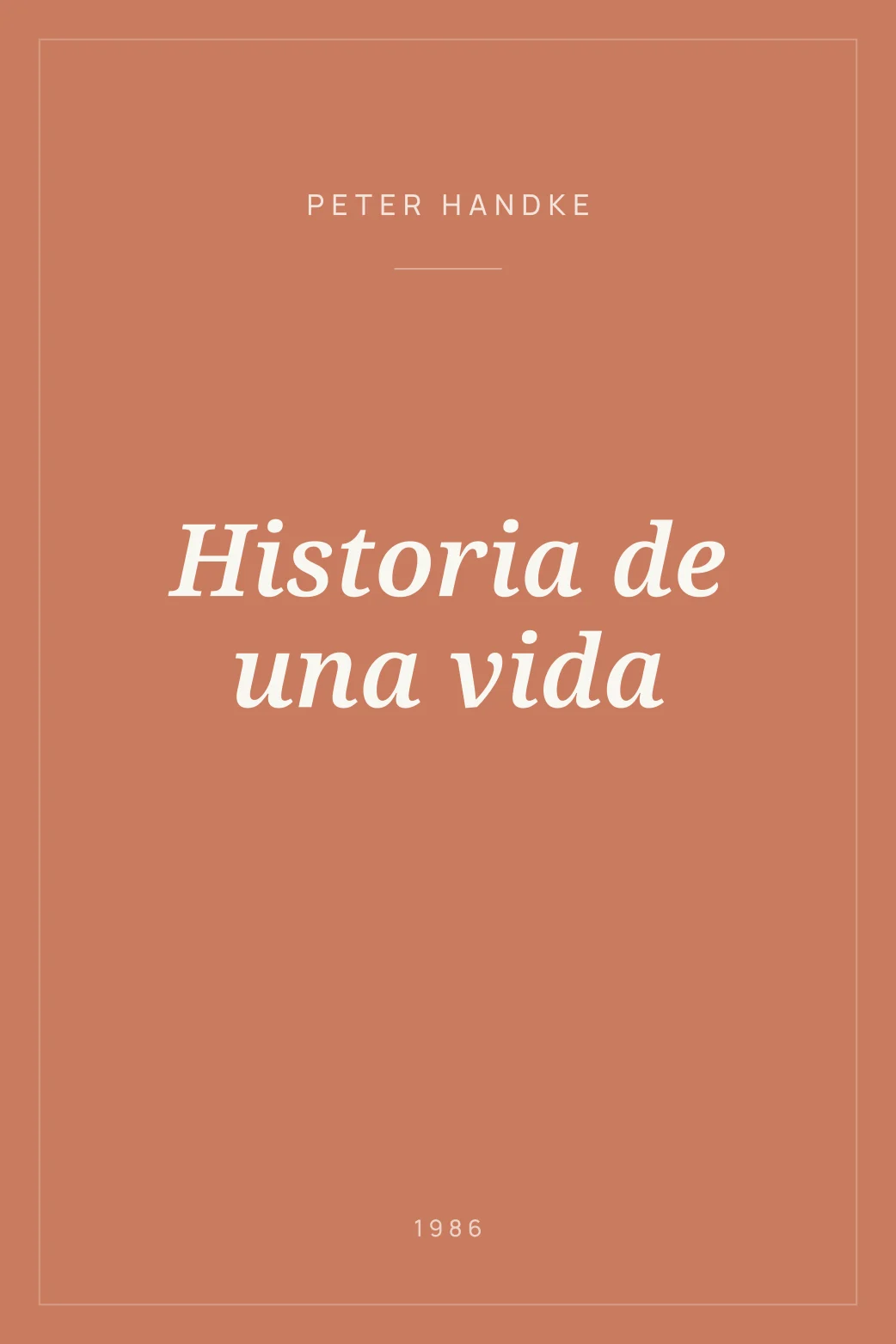 Portada de Historia de una vida