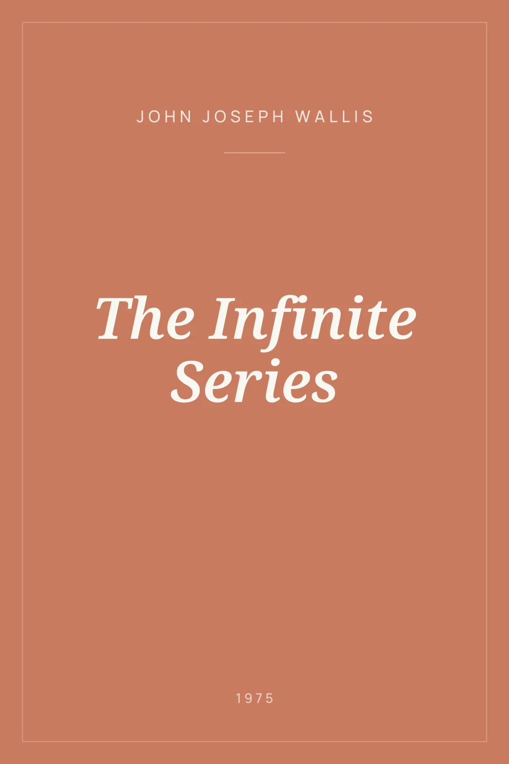 Portada de The Infinite Series