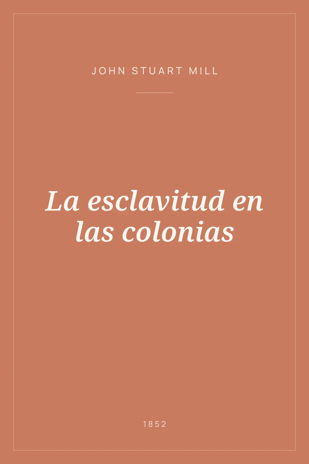 Portada de La esclavitud en las colonias