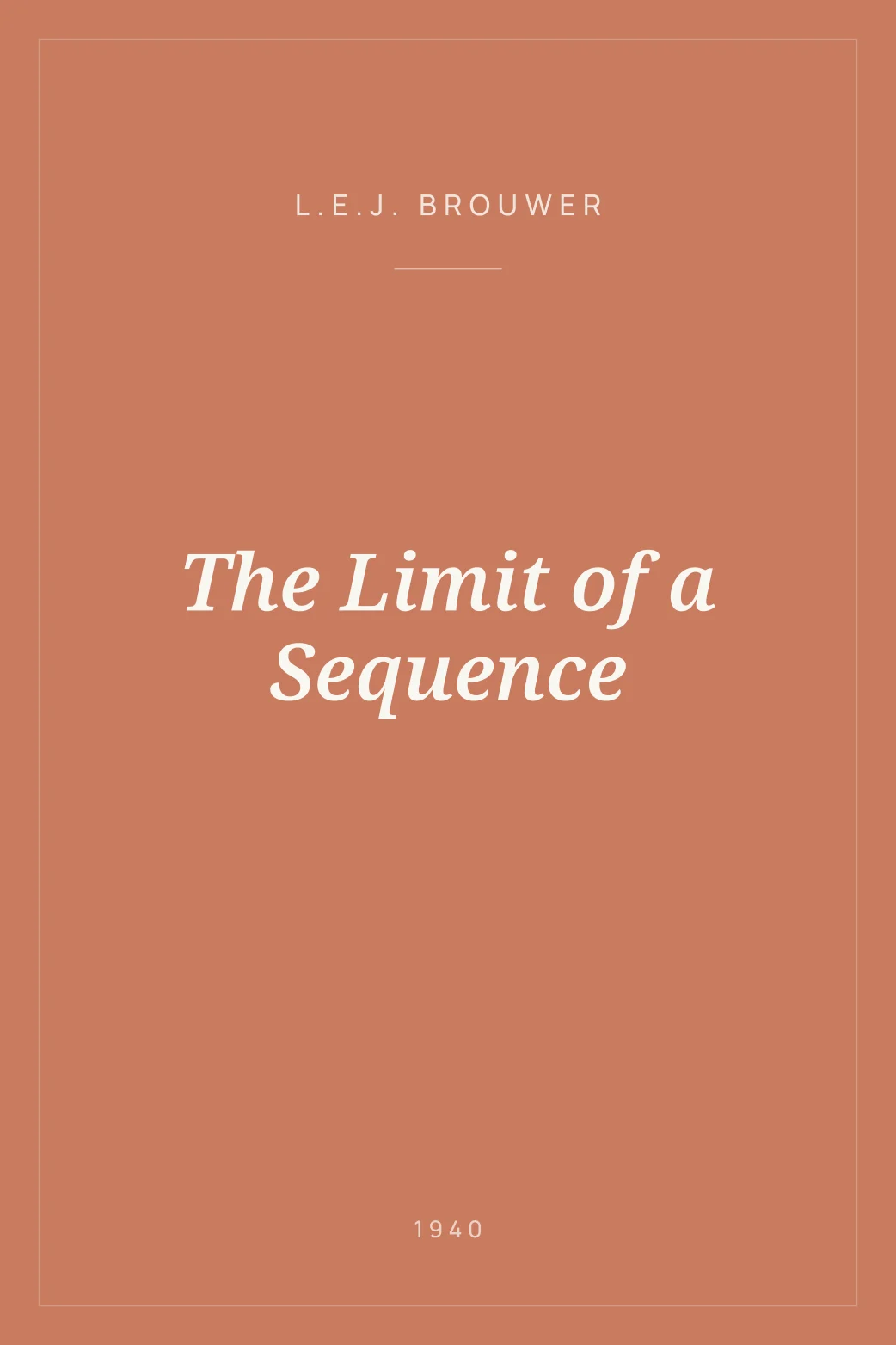 Portada de The Limit of a Sequence