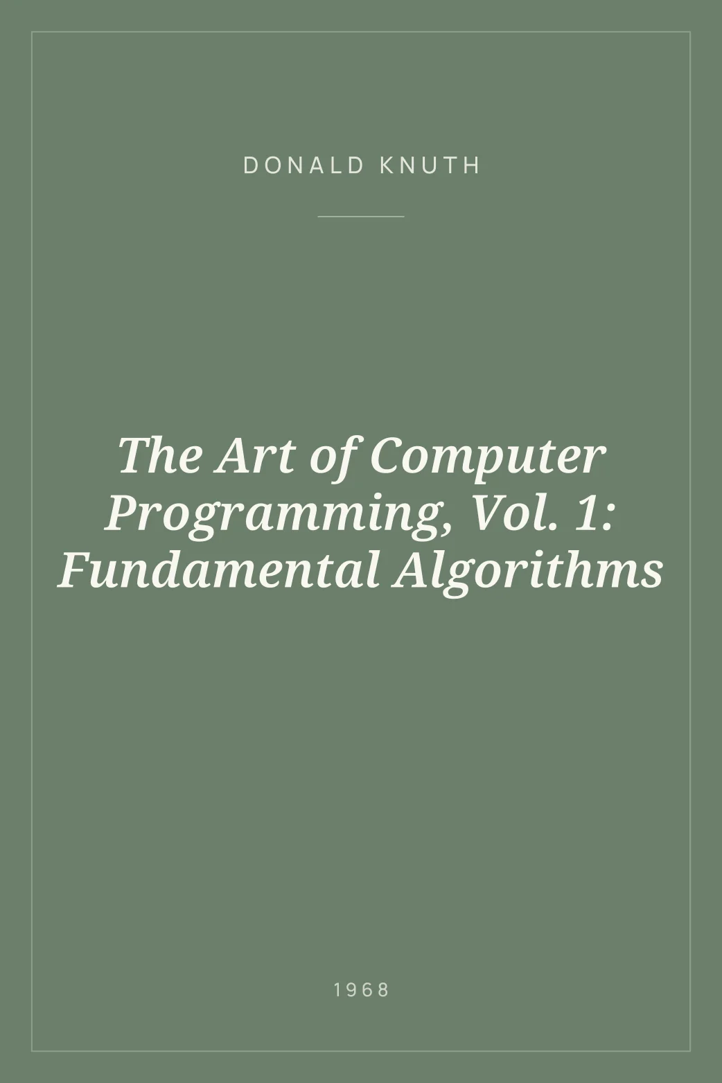 Portada de The Art of Computer Programming, Vol. 1: Fundamental Algorithms