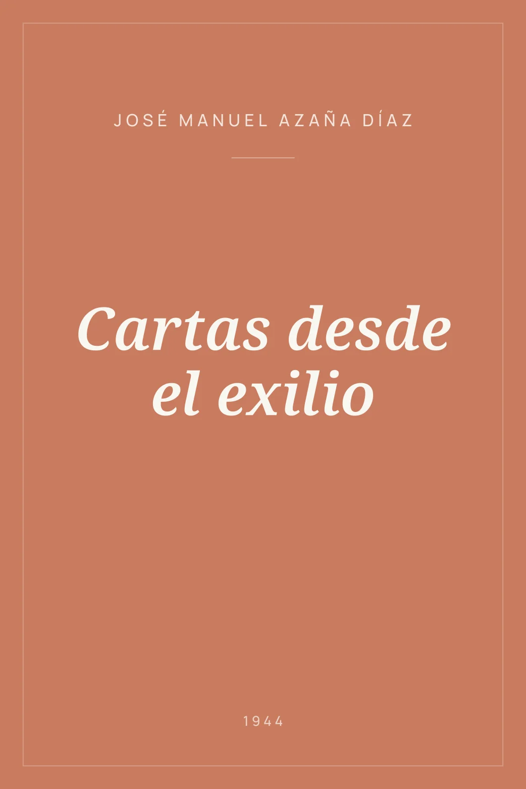 Portada de Cartas desde el exilio