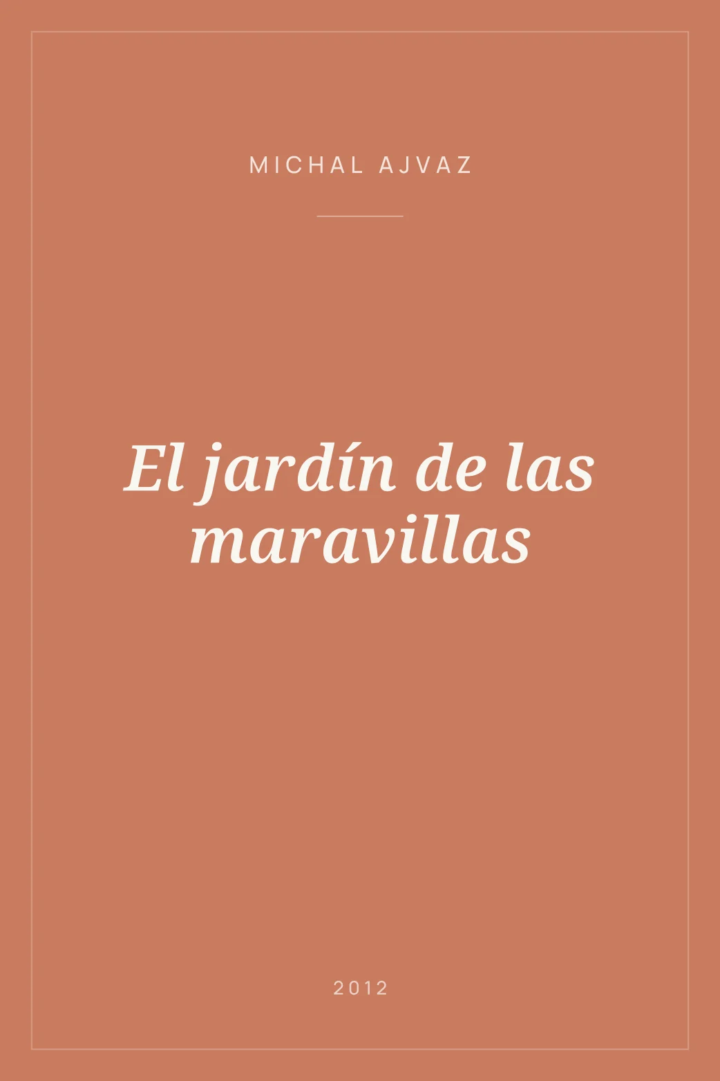 Portada de El jardín de las maravillas