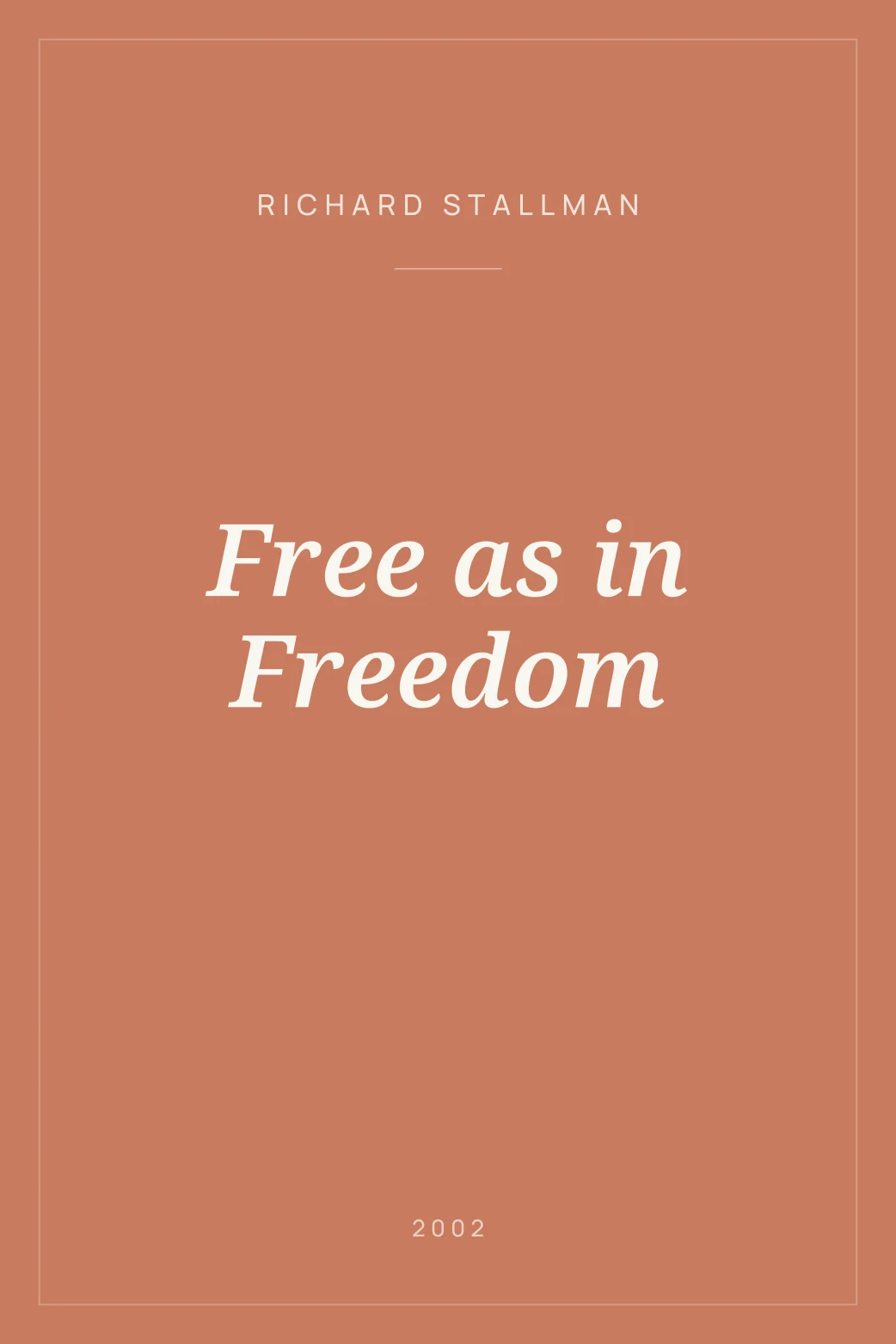 Portada de Free as in Freedom
