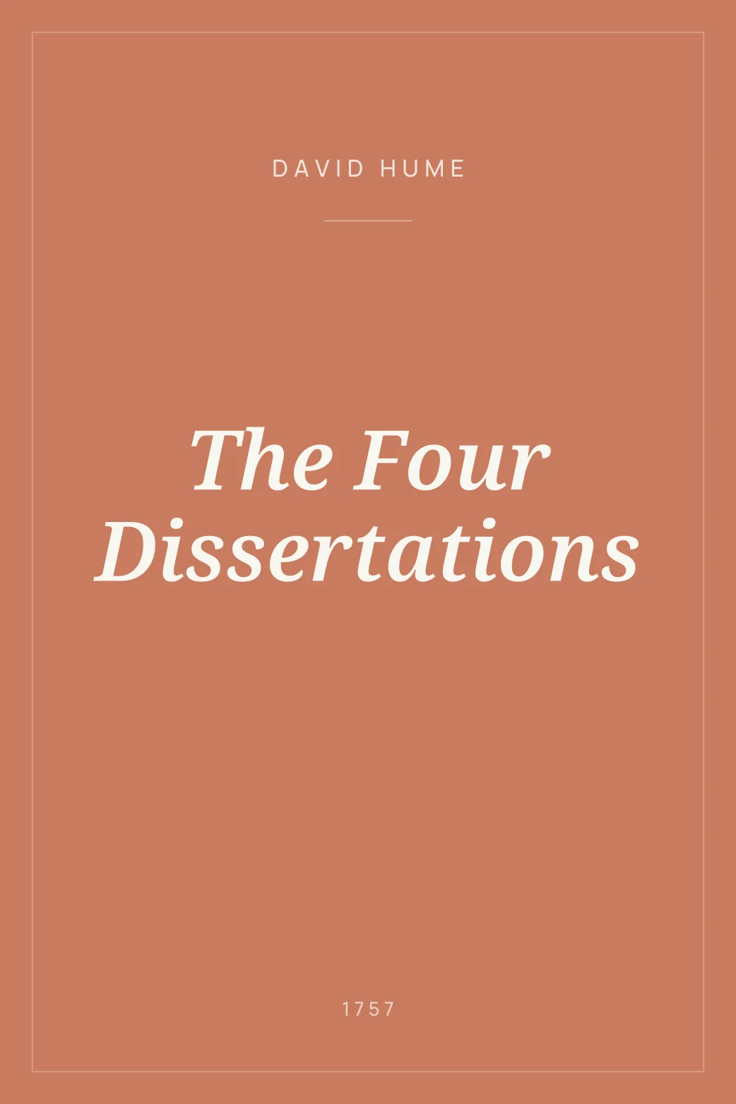 Portada de The Four Dissertations