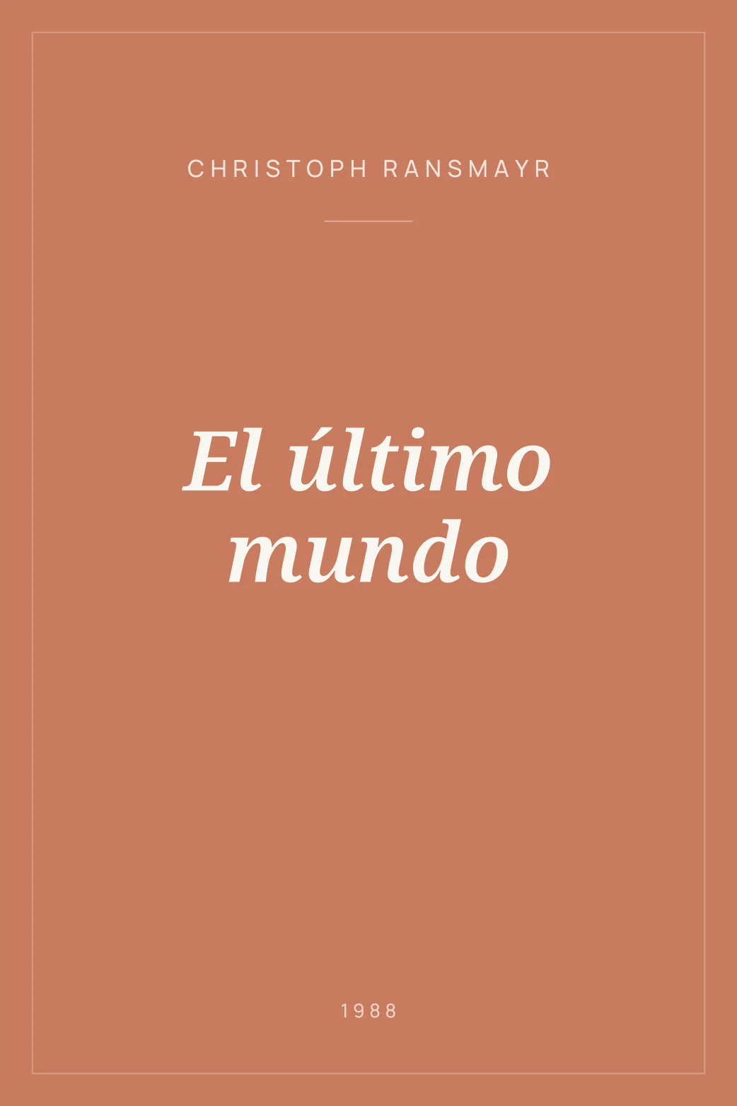 Portada de El último mundo