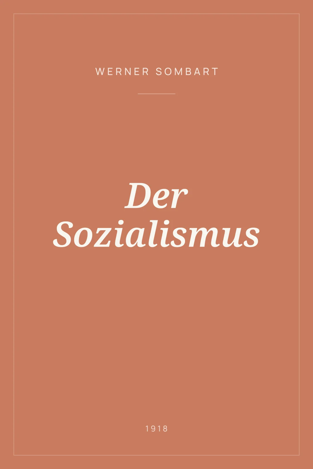 Portada de Der Sozialismus