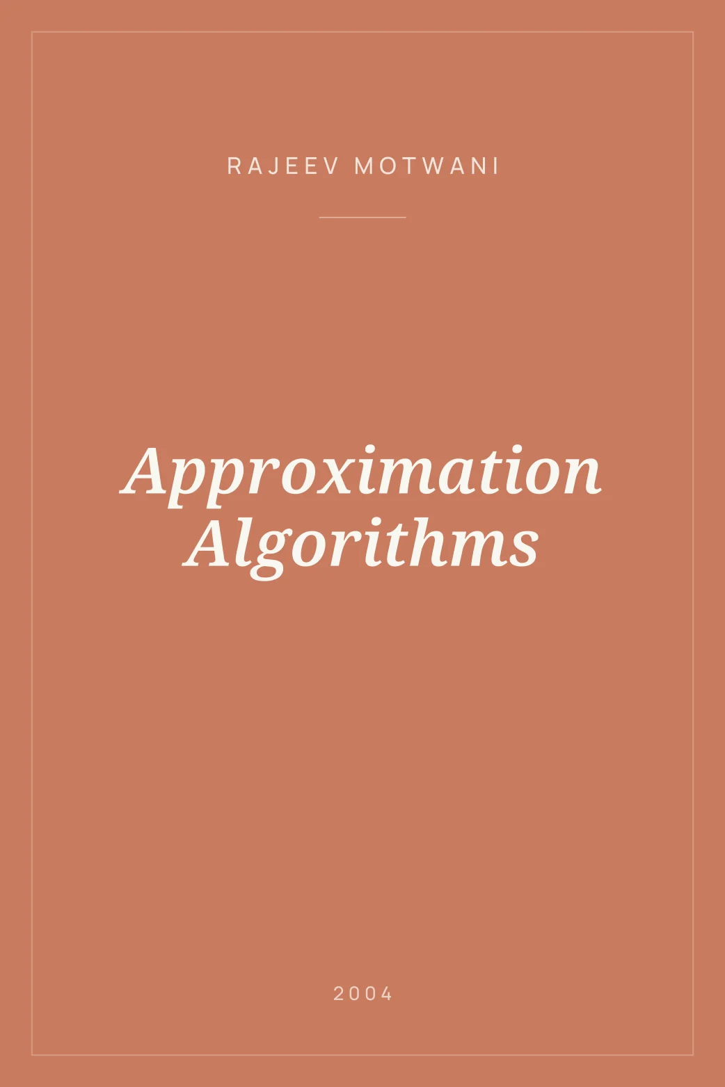 Portada de Approximation Algorithms