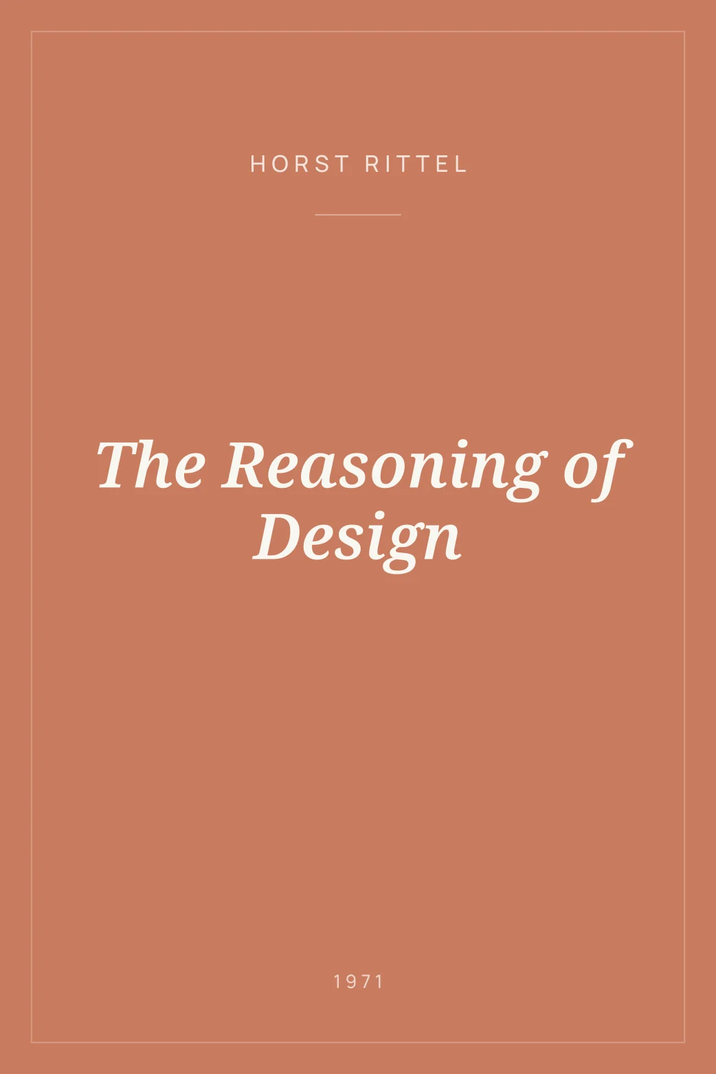 Portada de The Reasoning of Design
