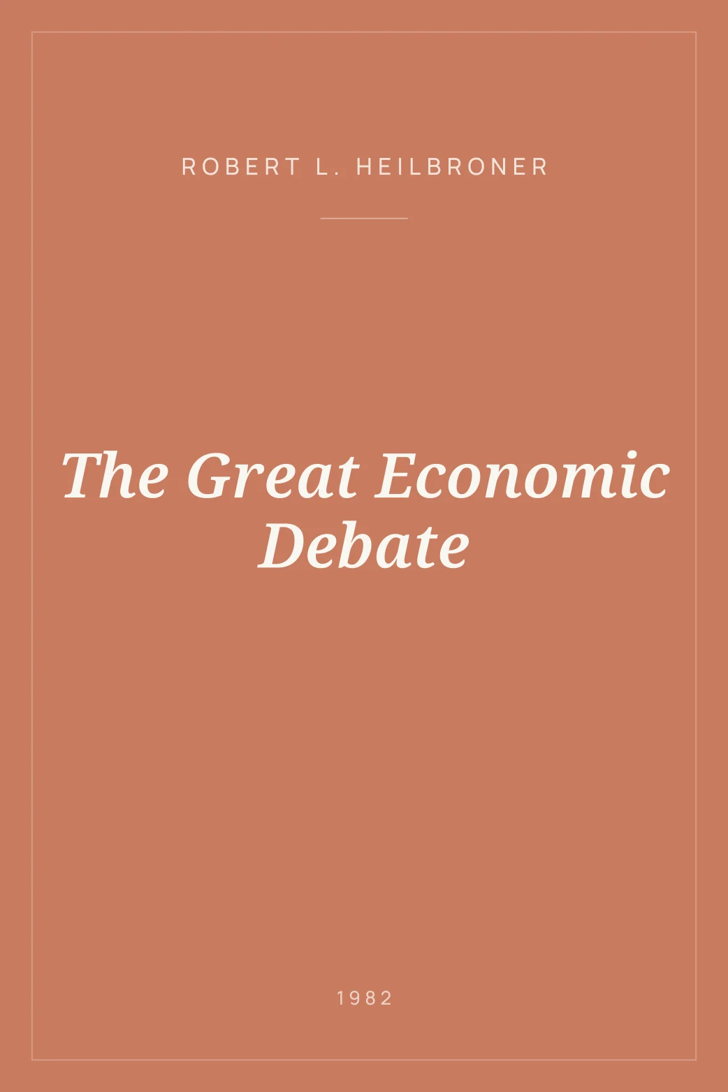 Portada de The Great Economic Debate