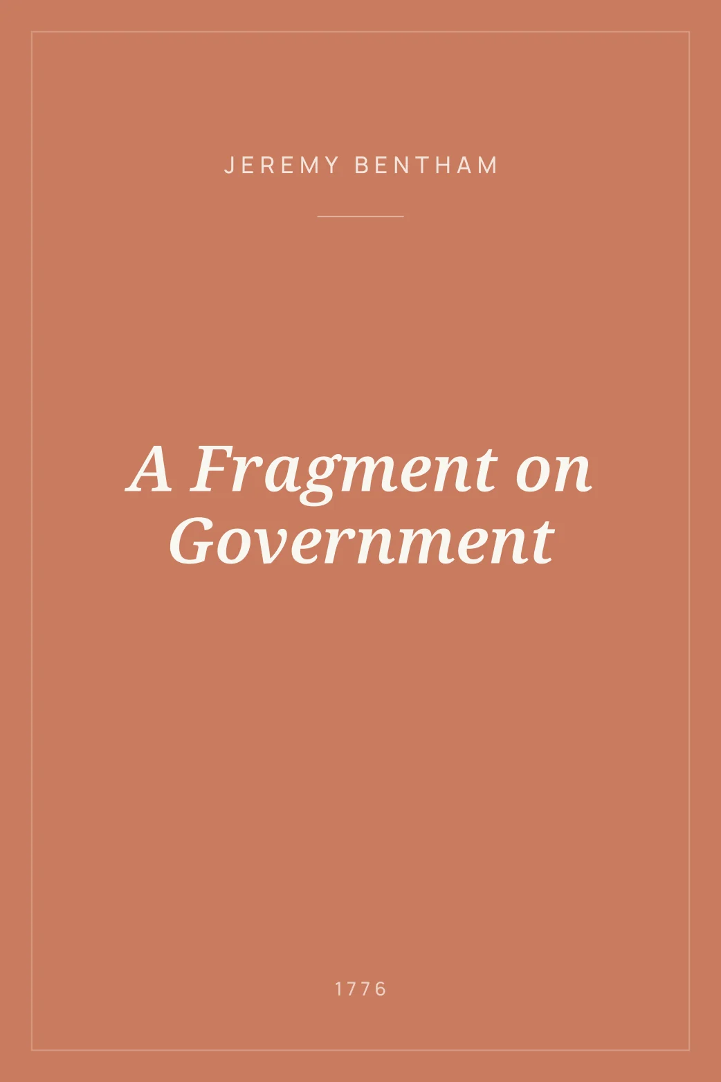 Portada de A Fragment on Government