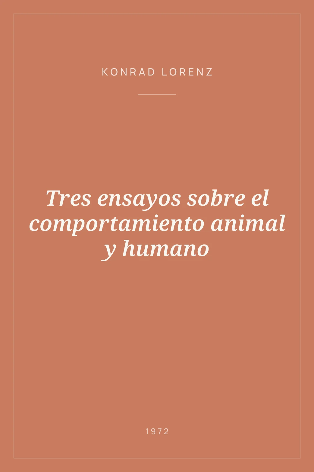 Portada de Tres ensayos sobre el comportamiento animal y humano