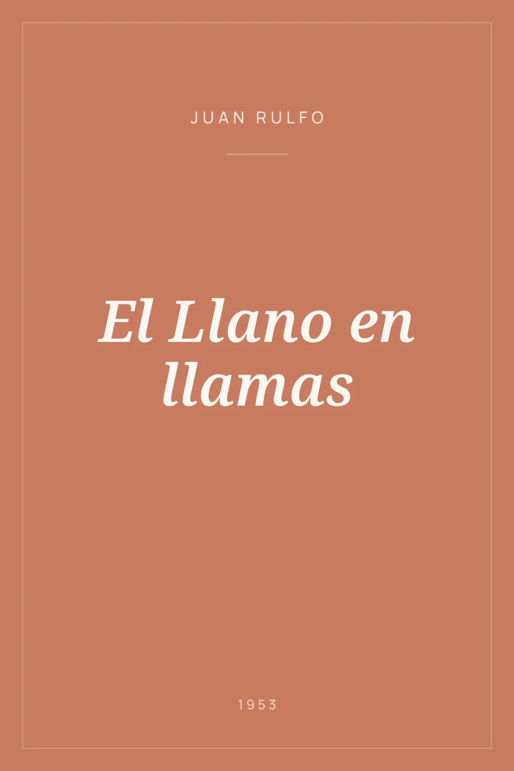 Portada de El Llano en llamas