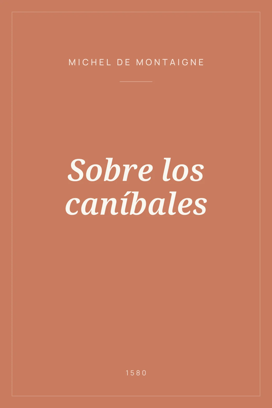 Portada de Sobre los caníbales