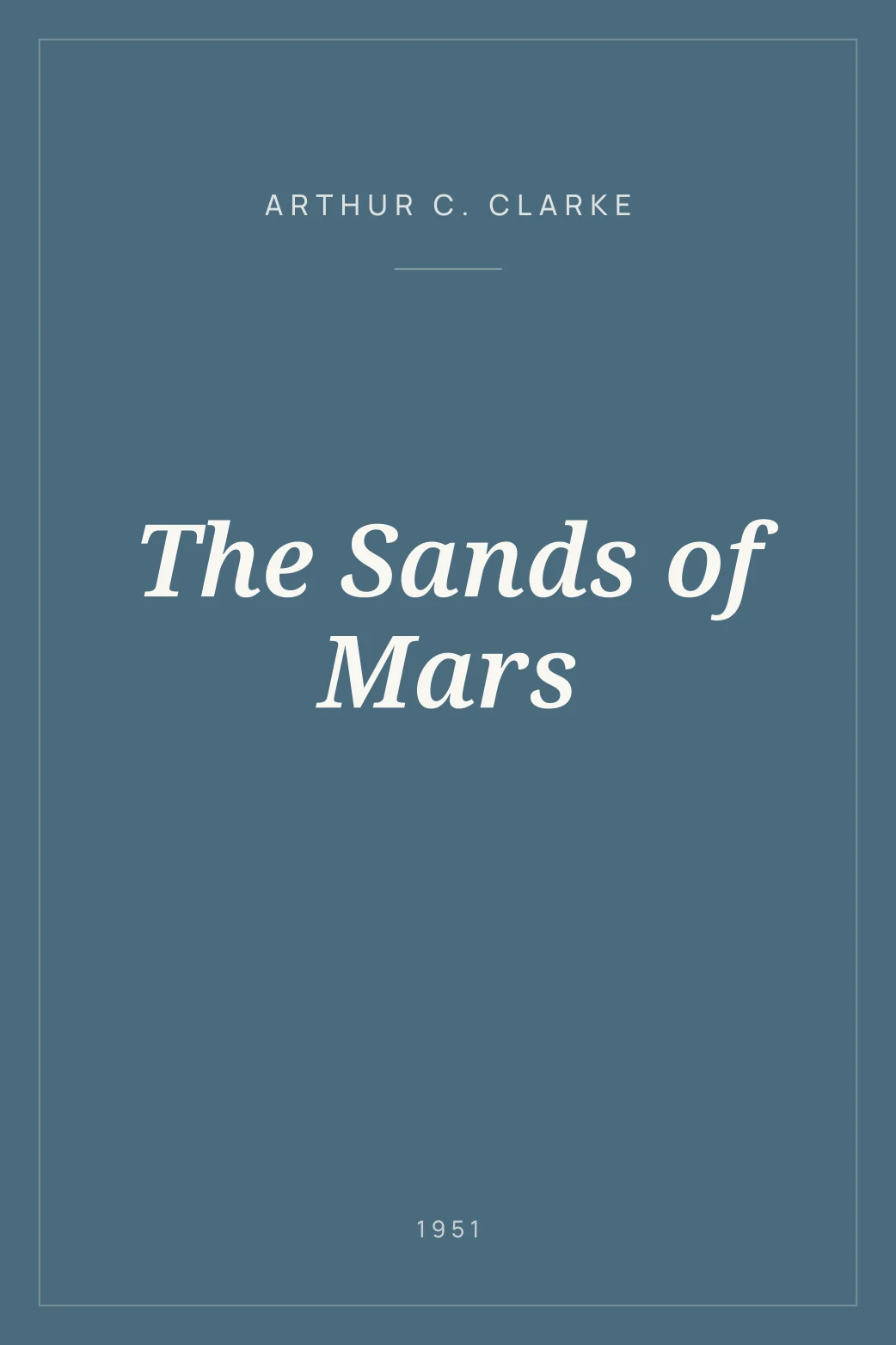 Portada de The Sands of Mars