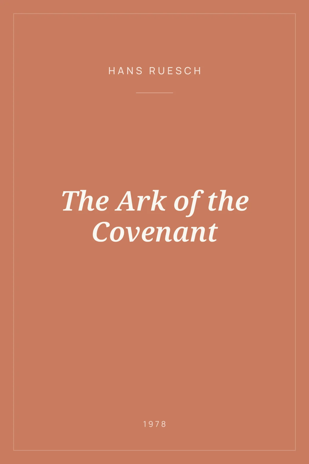 Portada de The Ark of the Covenant