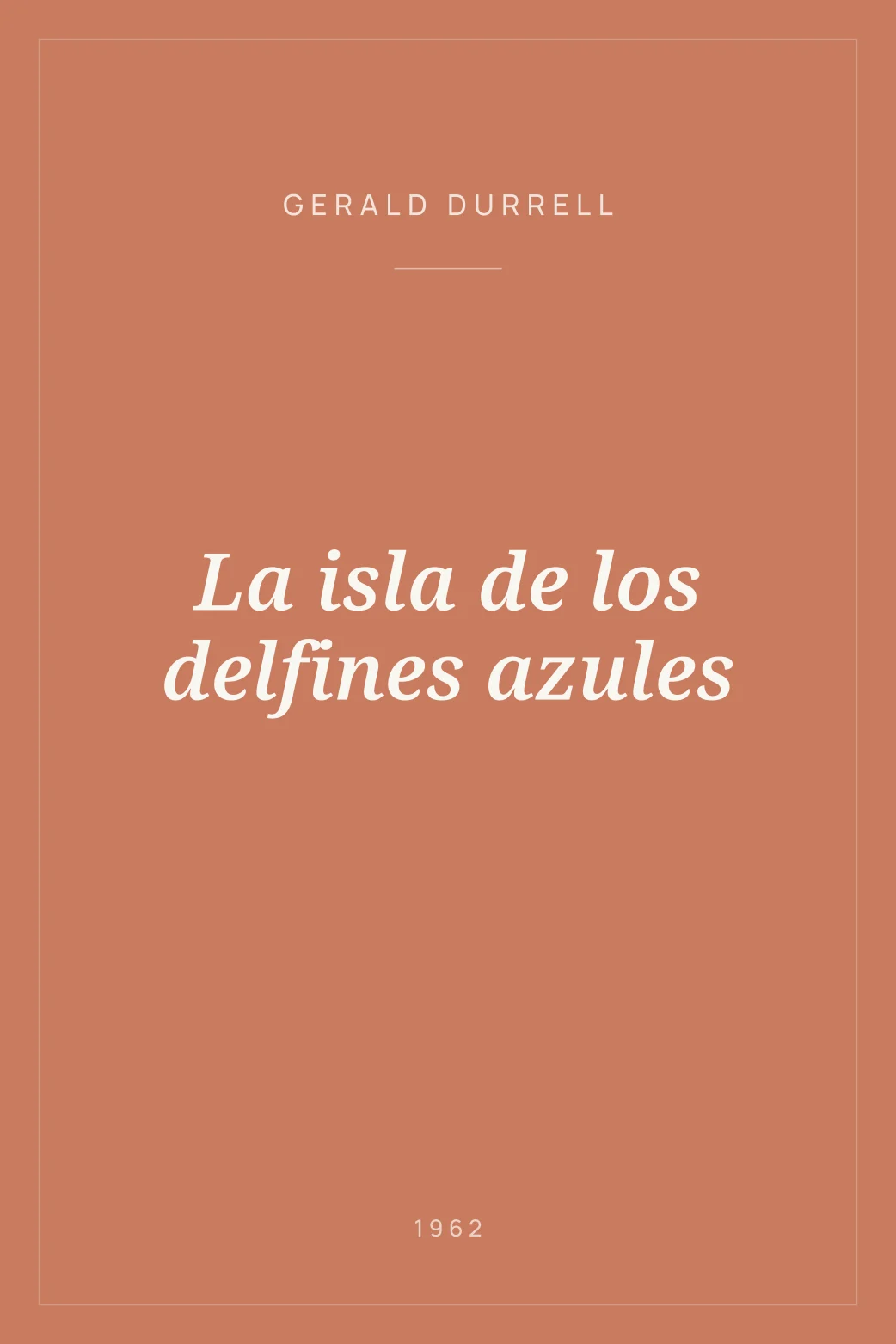 Portada de La isla de los delfines azules