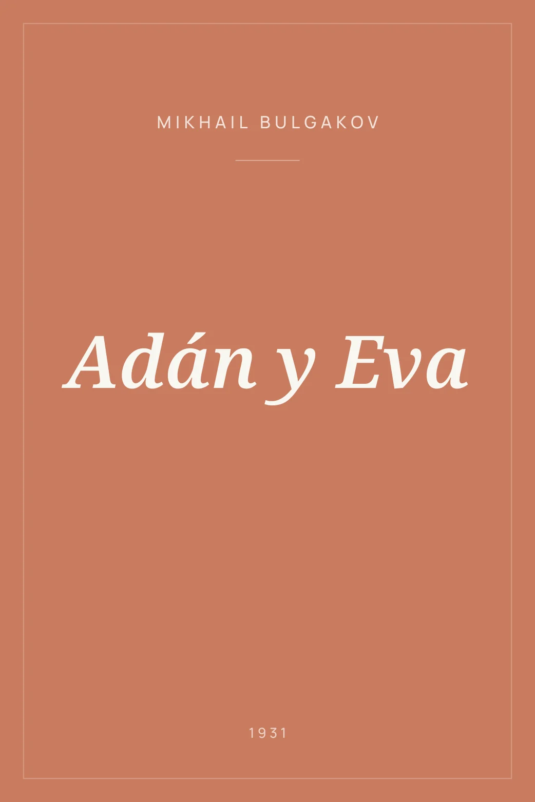 Portada de Adán y Eva