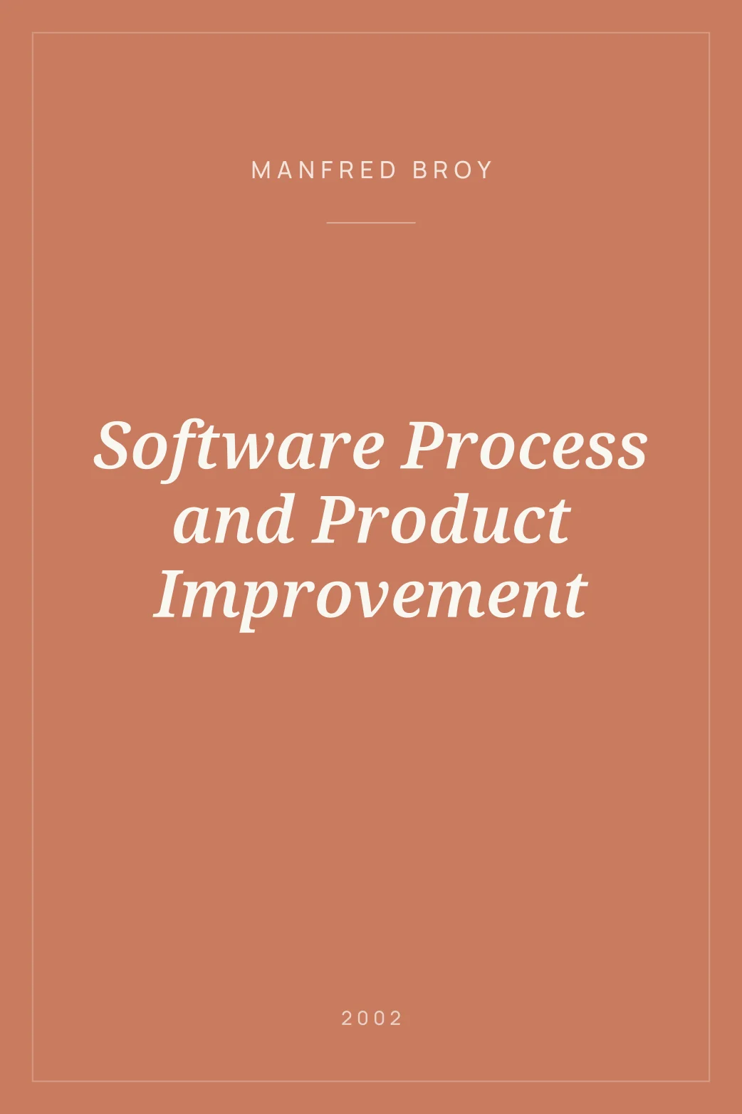 Portada de Software Process and Product Improvement