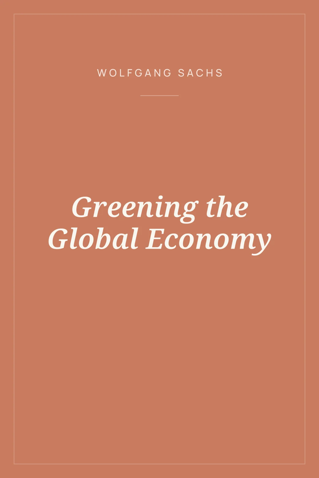 Portada de Greening the Global Economy