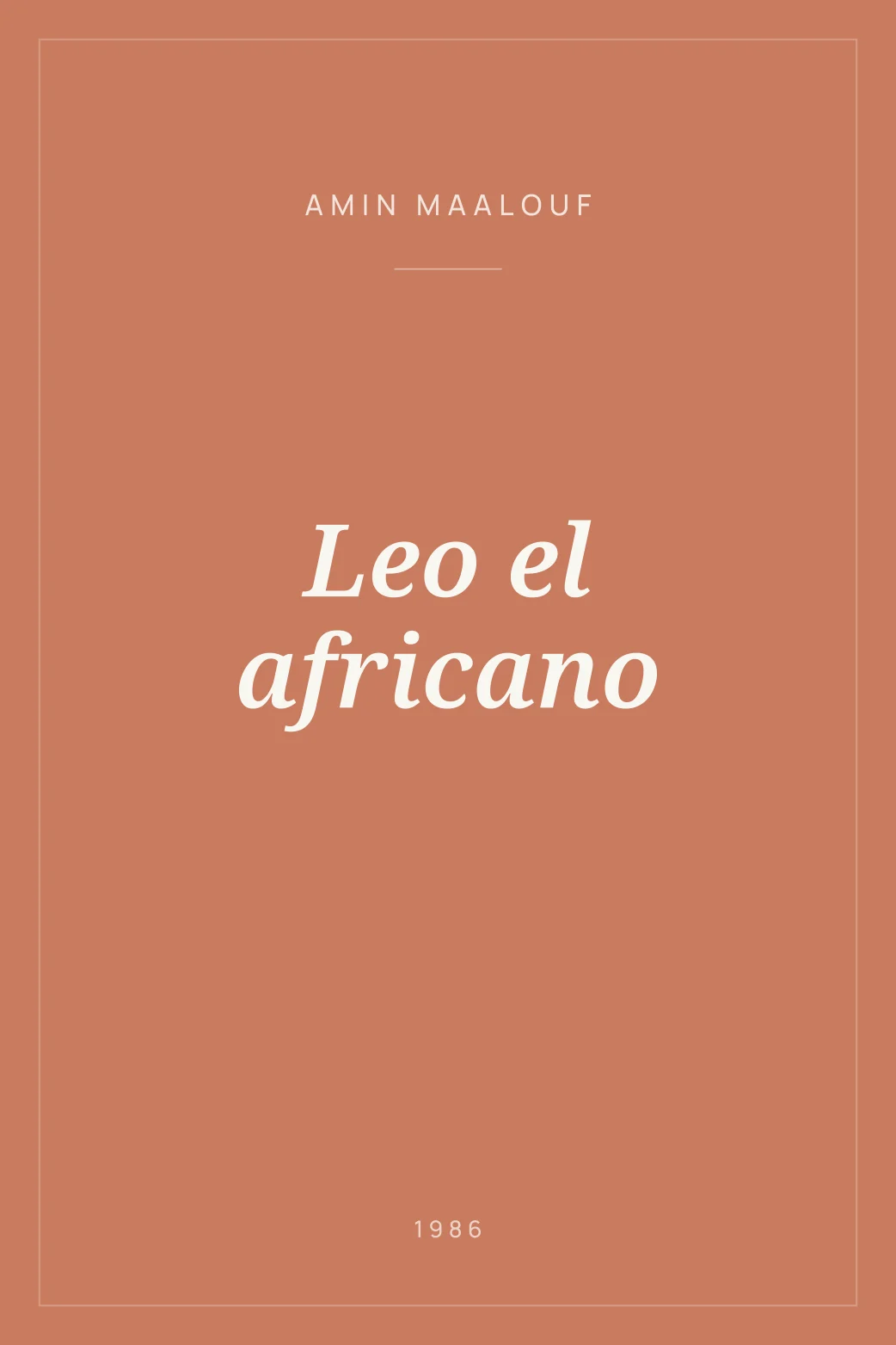 Portada de Leo el africano
