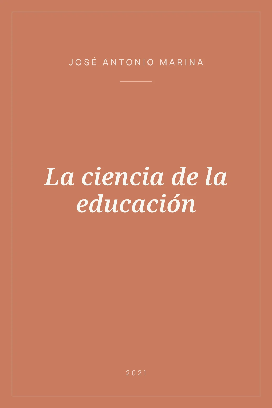 Portada de La ciencia de la educación