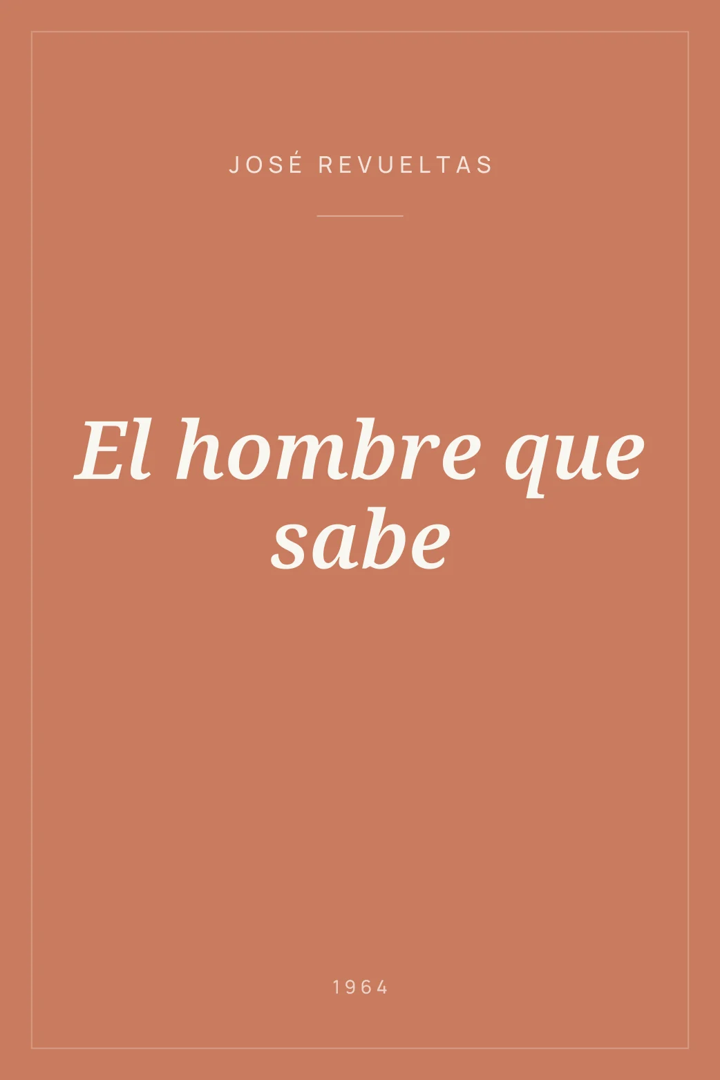 Portada de El hombre que sabe