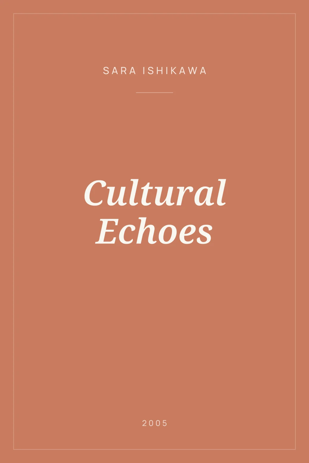 Portada de Cultural Echoes