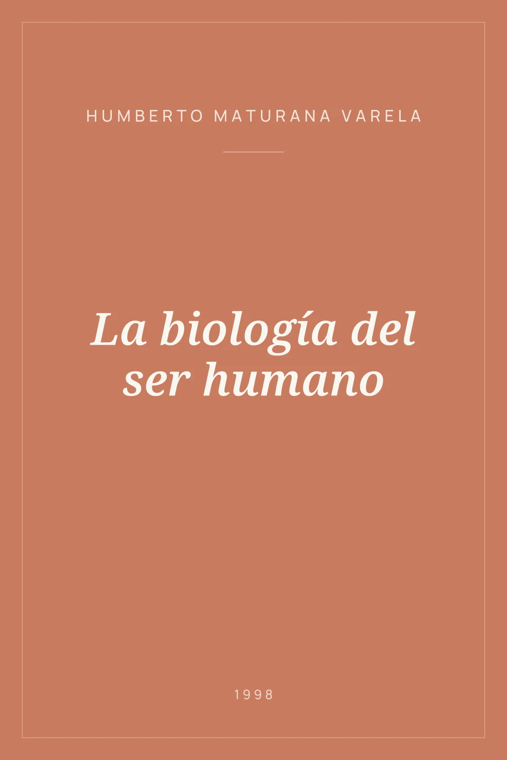 Portada de La biología del ser humano
