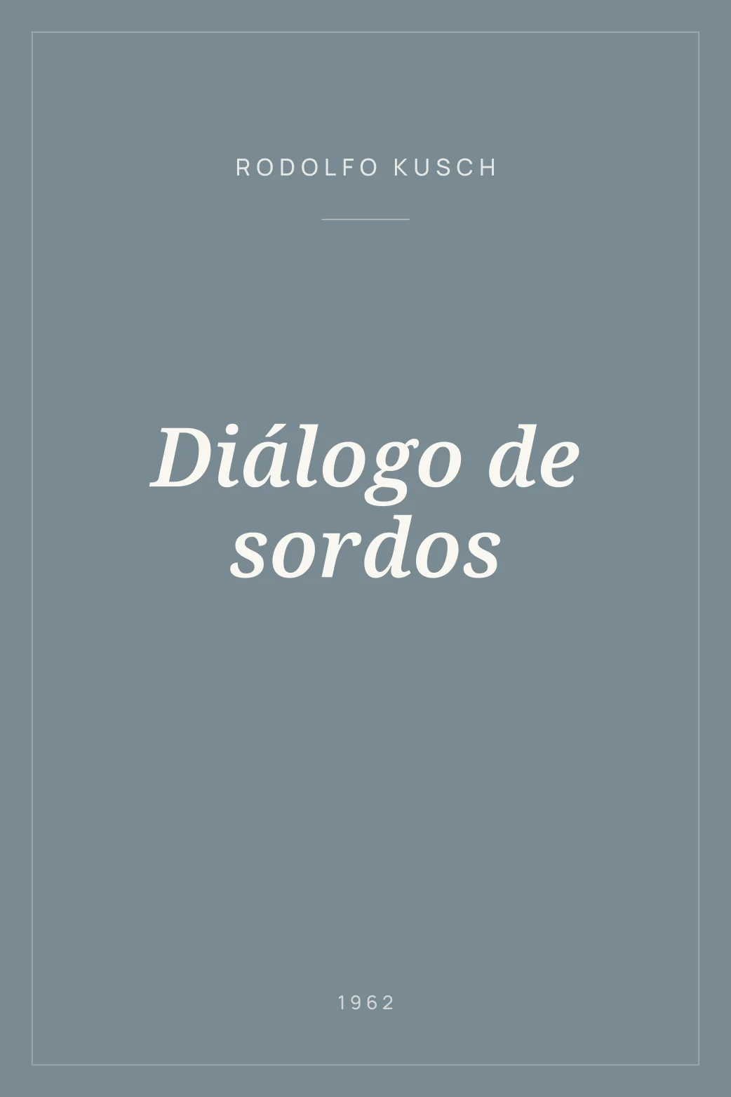 Portada de Diálogo de sordos