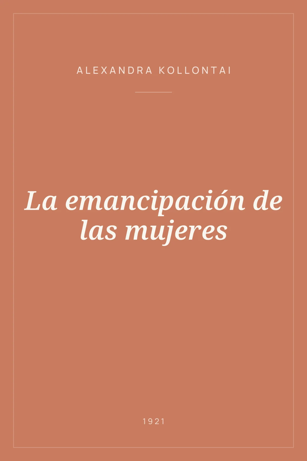 Portada de La emancipación de las mujeres