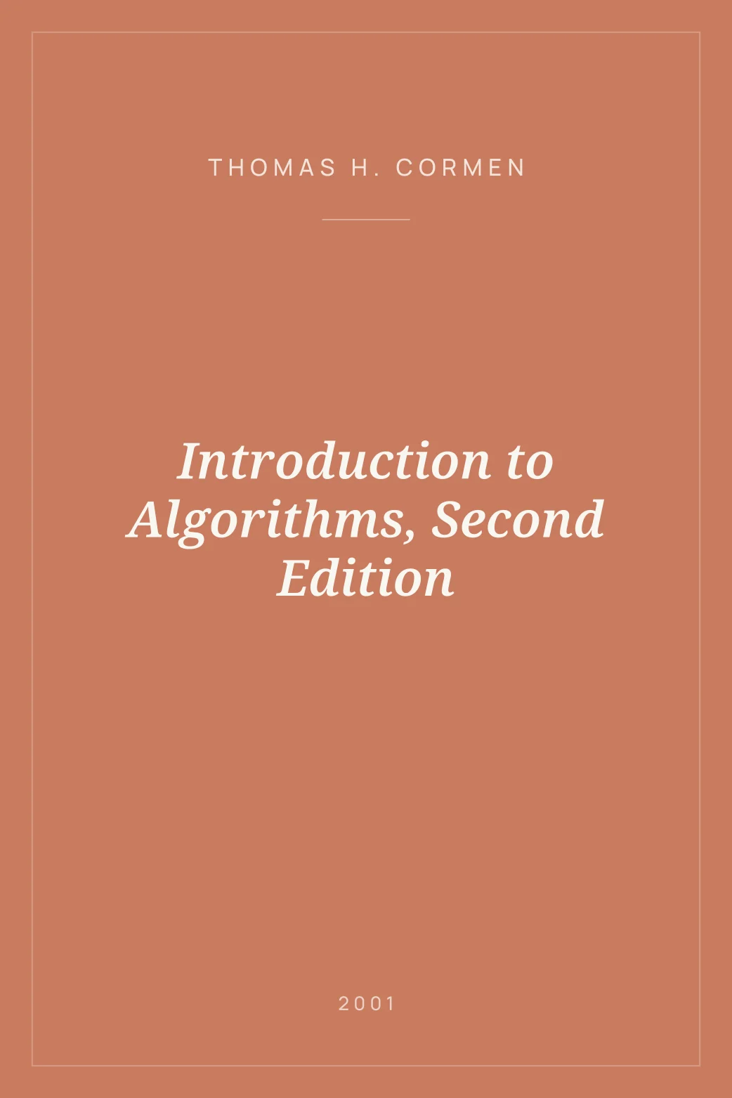Portada de Introduction to Algorithms, Second Edition