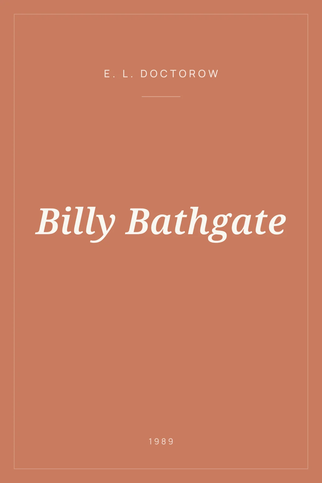 Portada de Billy Bathgate
