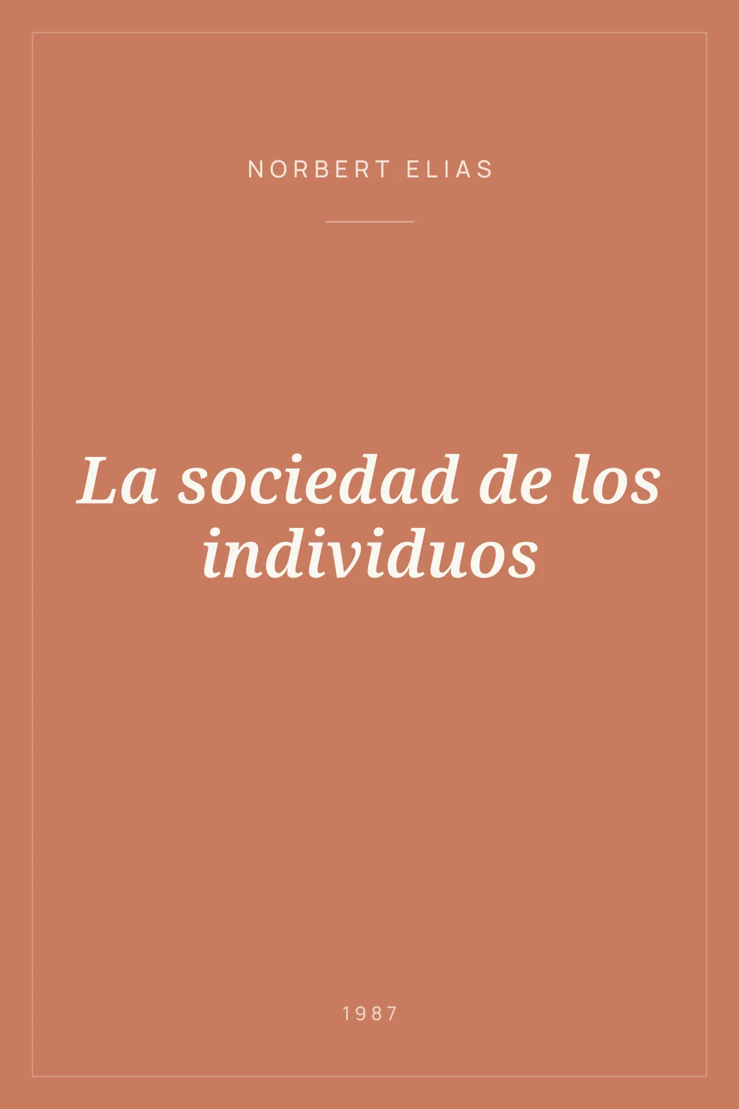 Portada de La sociedad de los individuos