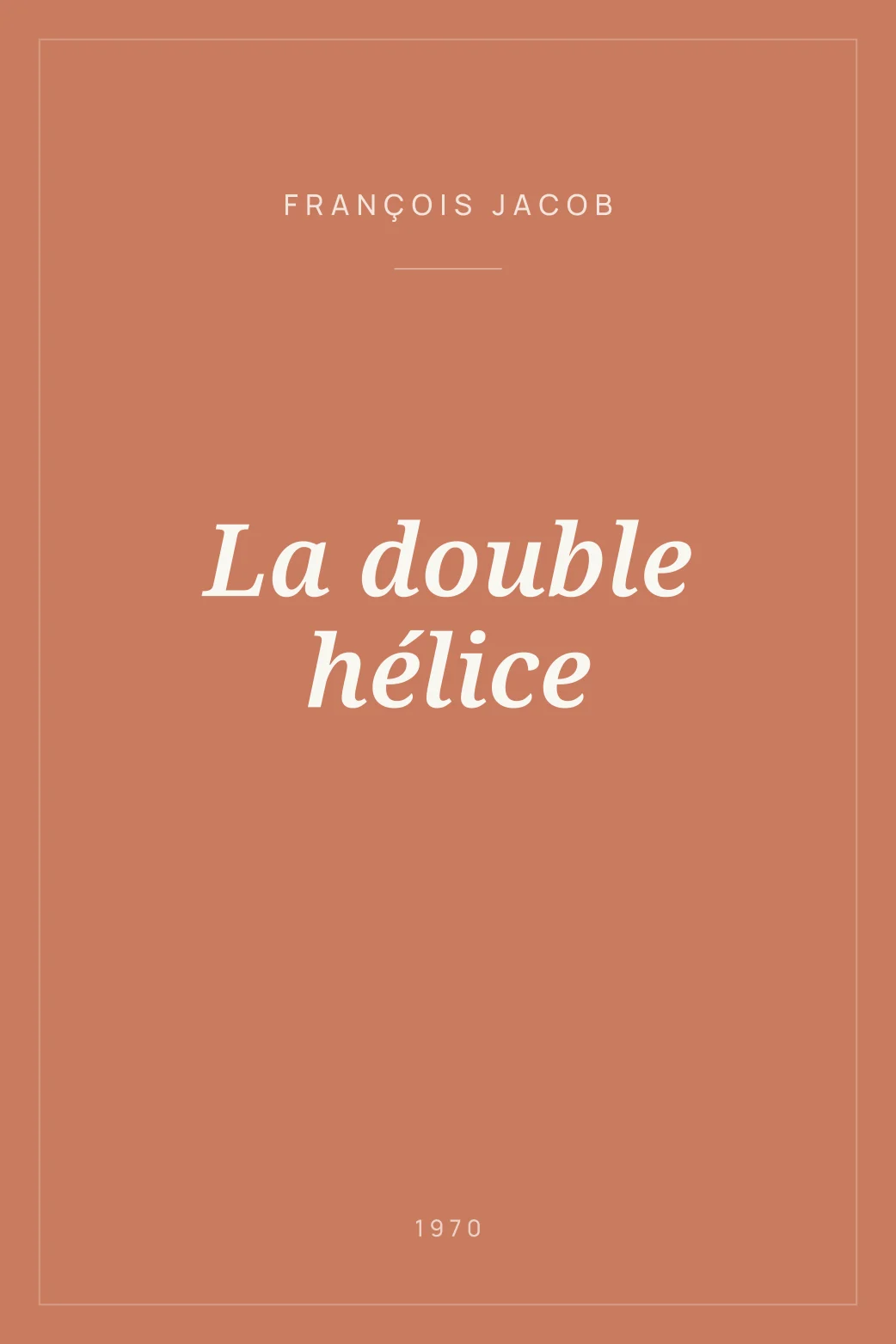 Portada de La double hélice