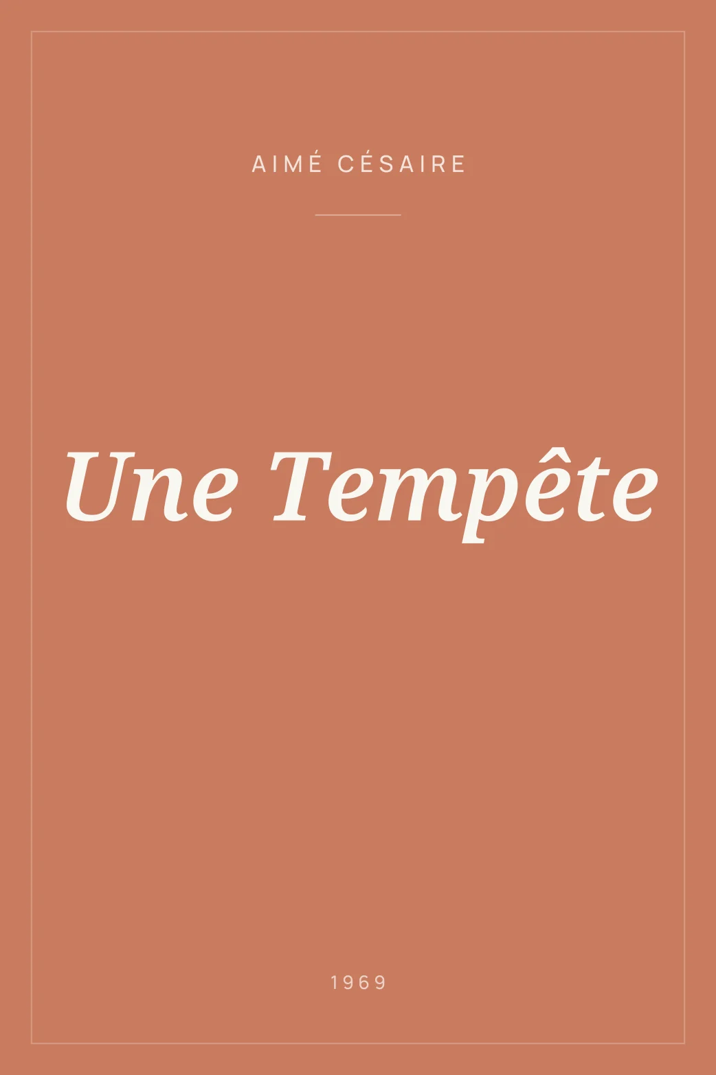 Portada de Une Tempête