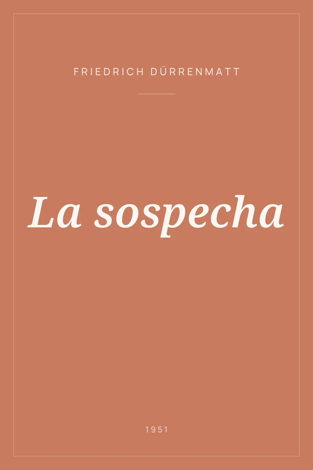 Portada de La sospecha