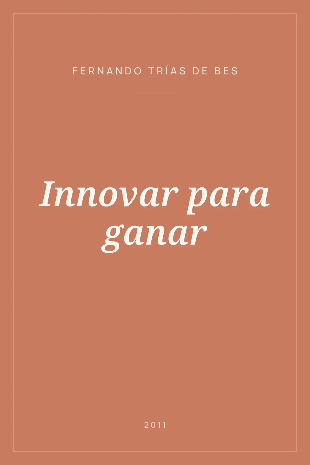 Portada de Innovar para ganar