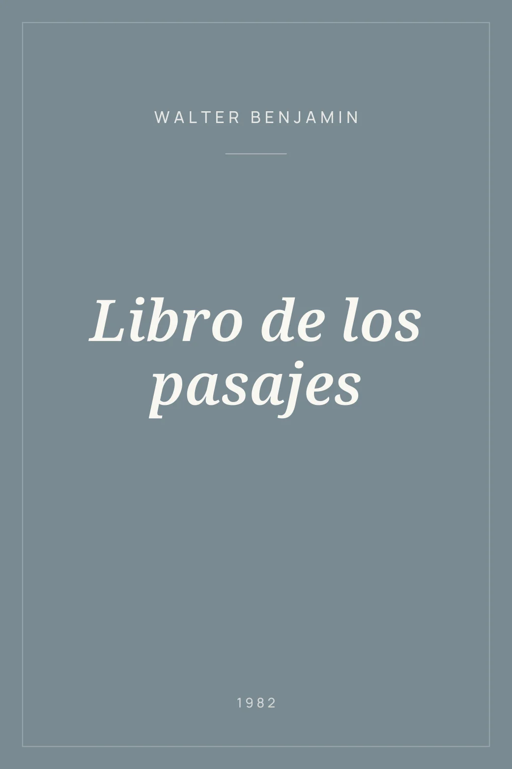 Portada de Libro de los pasajes