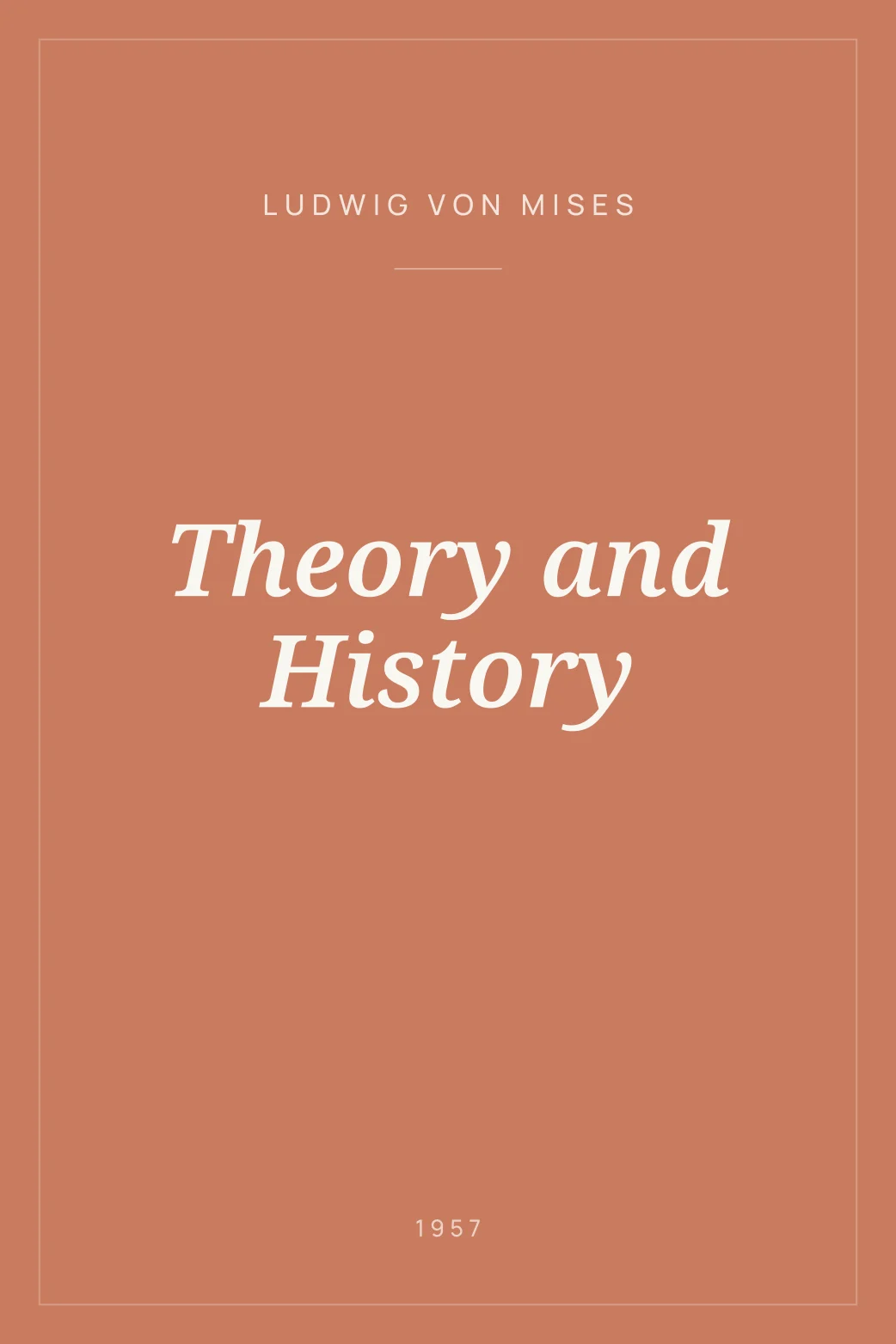 Portada de Theory and History