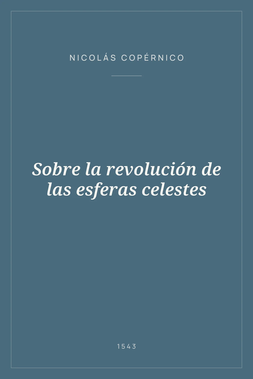 Portada de Sobre la revolución de las esferas celestes