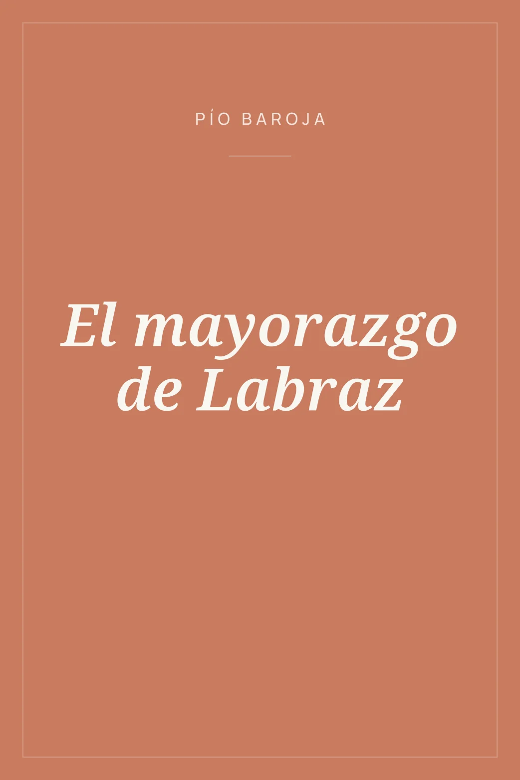 Portada de El mayorazgo de Labraz