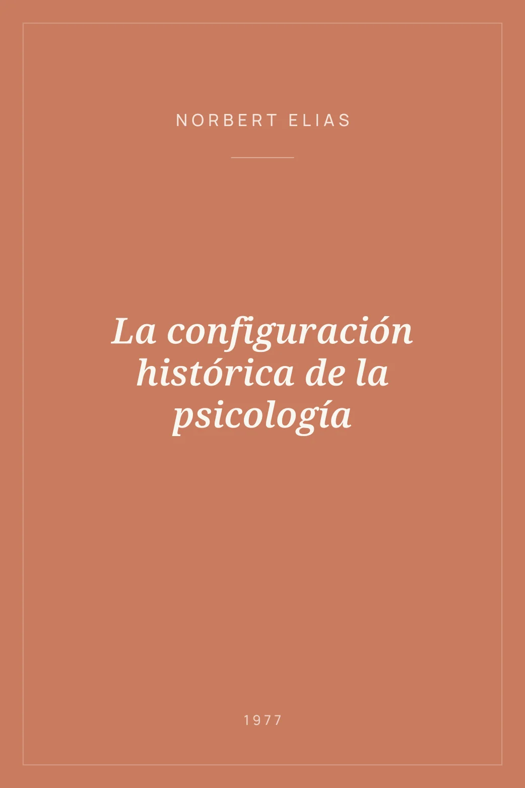 Portada de La configuración histórica de la psicología